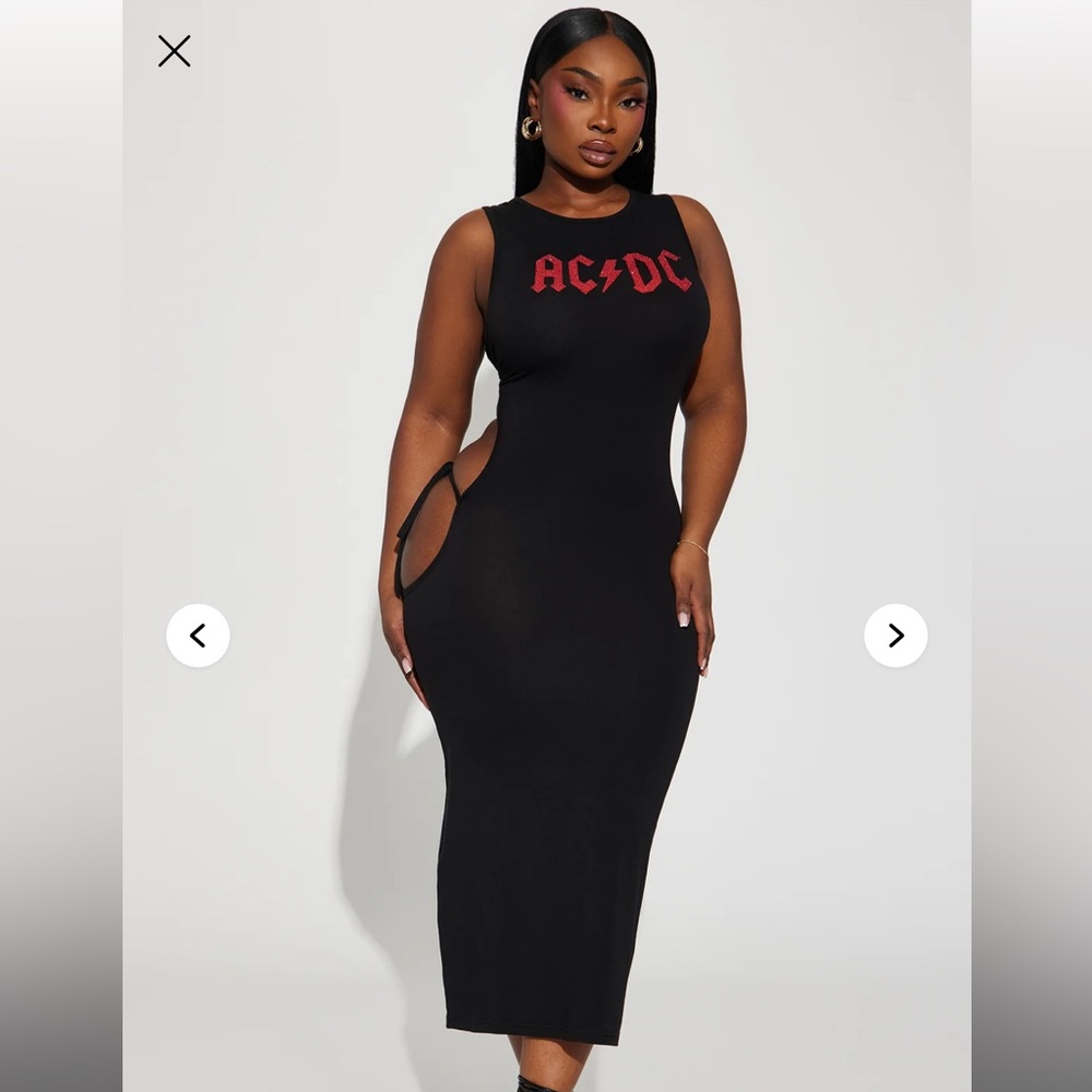 Black Cutout Midi Dress